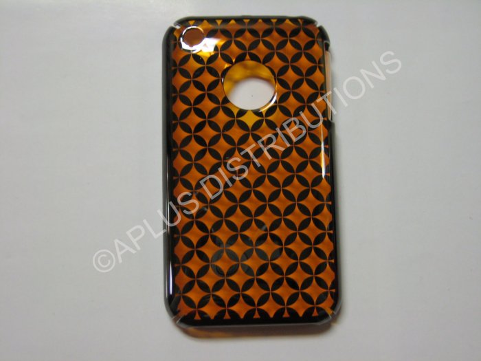 New Chrome Circle Diamonds Design Hard Protective Cover For iPhone 3G 3GS - (0063)
