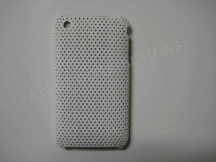 New White Lattice Pattern Hard Protective Cover For iPhone 3G 3GS - (0013)