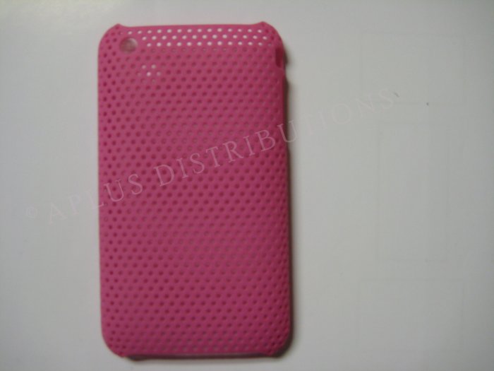New Pink Lattice Pattern Hard Protective Cover For iPhone 3G 3GS - (0015)