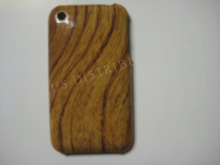 New Light Brown Wood Grain Design Hard Protective Cover For iPhone 3G 3GS - (0011)