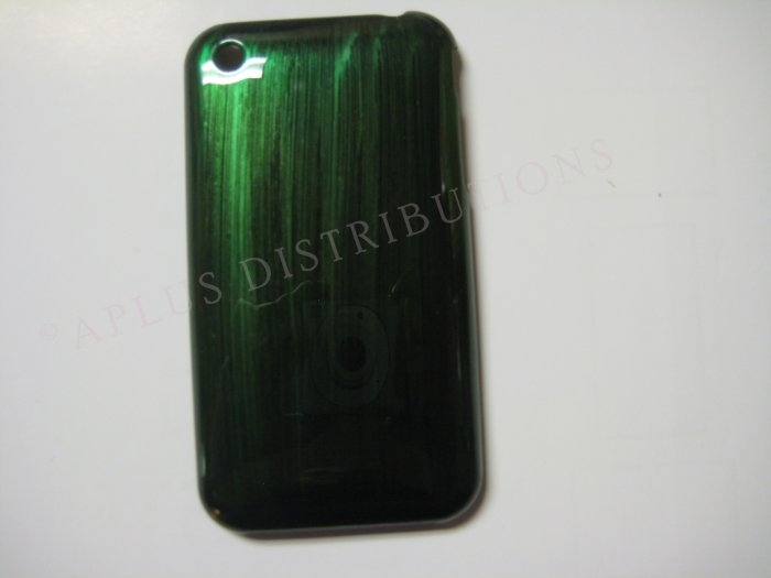 New Green Metallic Paint Pattern Hard Protective Cover For iPhone 3G 3GS - (0005)