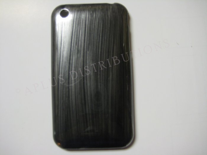 New Silver Metallic Paint Pattern Hard Protective Cover For iPhone 3G 3GS - (0010)