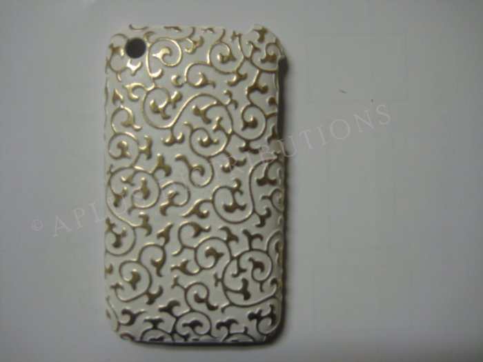 New Gold Princess Swirl Design Hard Protective Cover For iPhone 3G 3GS - (0024)