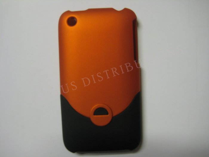 New Burt Orange Rubberized Slider Design Hard Protective Cover For iPhone 3G 3GS - (0098)