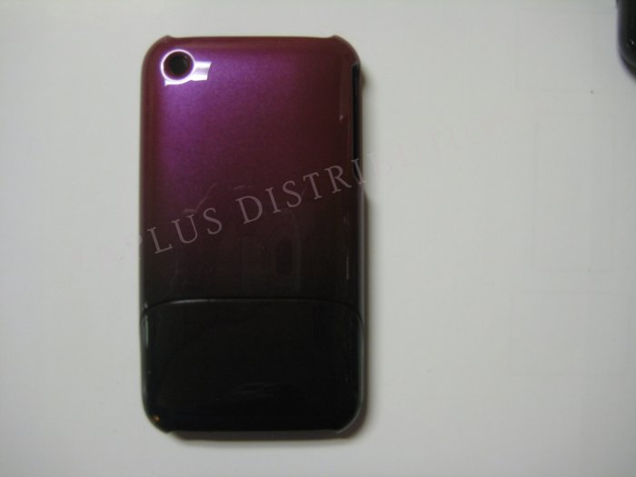 New Purple Metallic Slider Design Hard Protective Cover For iPhone 3G 3GS - (0104)