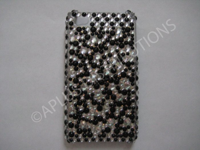 New Black Multi-Diamonds Design Crystal Bling Diamond Case For iPhone 4 - (0013)