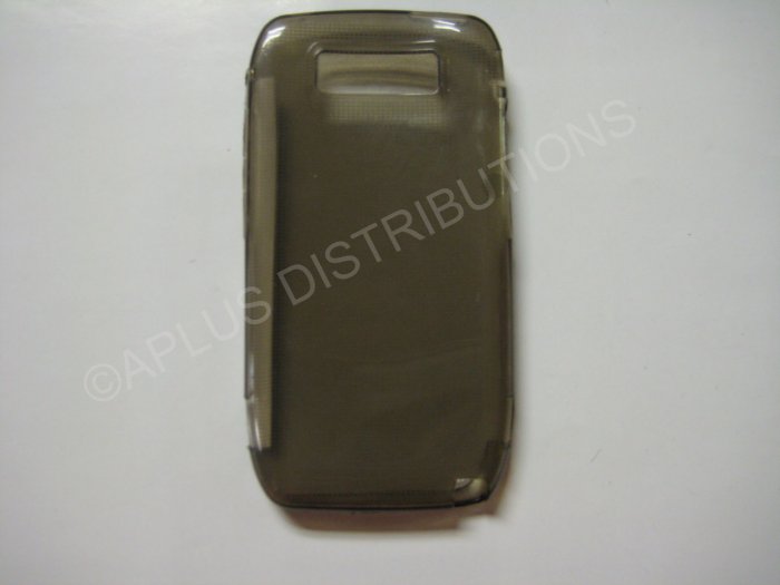 New Smoke Transparent Microsquares TPU Cover For Nokia E71 - (0006)