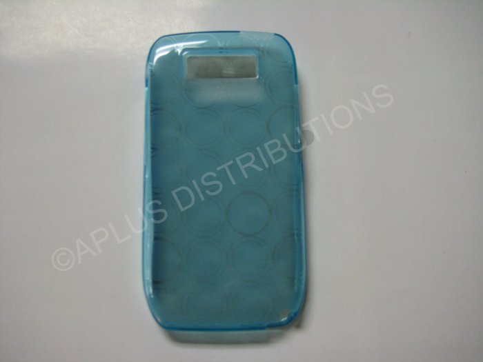 New Blue Transparent Multi-Circles TPU Cover For Nokia E71 - (0004)