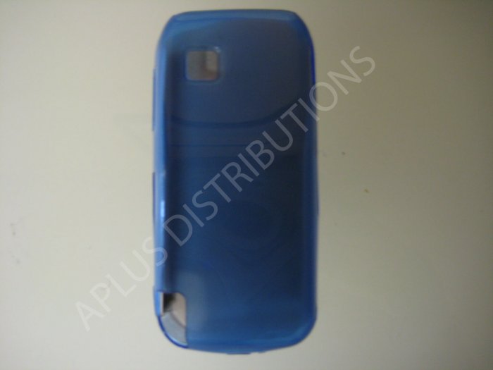 New Blue Transparent Microsquares TPU Cover For Nokia Nuron 5230 - (0008)