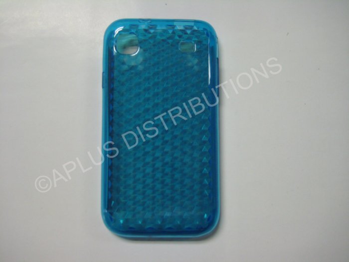 New Blue Diamond Cut Pattern TPU Cover For Samsung Galaxy S I9000 - (0013)