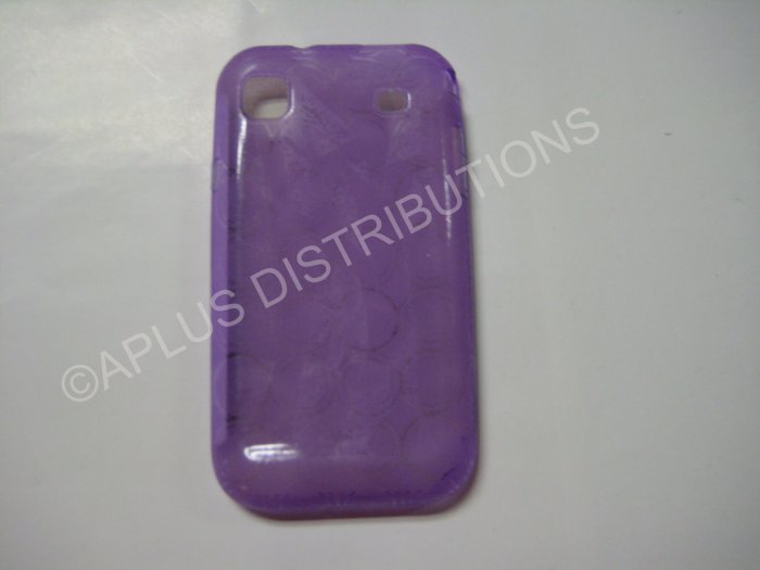 New Purple Transparent Multi-Circles TPU Cover For Samsung Galaxy S I9000 - (0009)