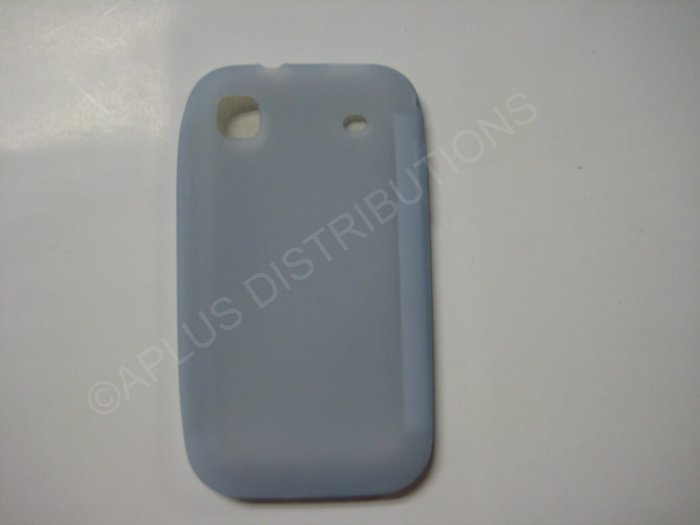 New Light Blue Solid Color Silicone Skin Case For Samsung Galaxy S I9000 - (0010)