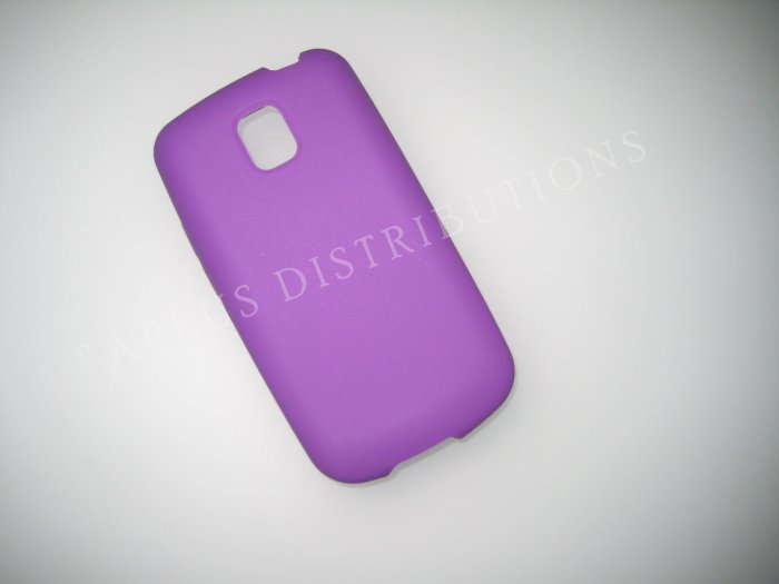 New Purple Solid Color Silicone Skin Case For LG Optimus T P509 - (0016)