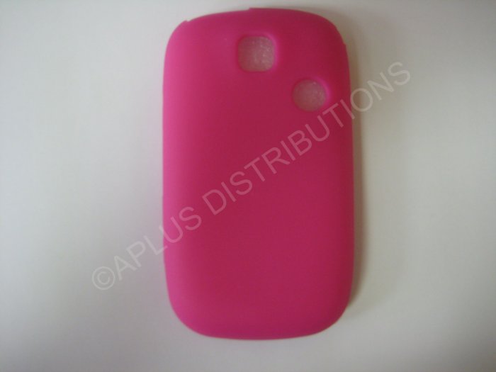 New Hot Pink Solid Color Silicone Skin Case Cover For T-Mobile Tap - (0009)