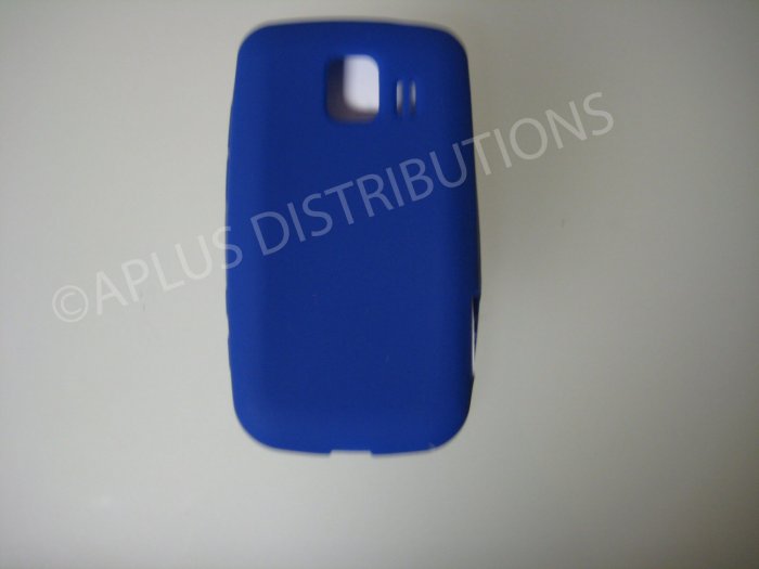 New Navy Blue Solid Color Silicone Skin Case For LG Optimus S LS670 - (0019)