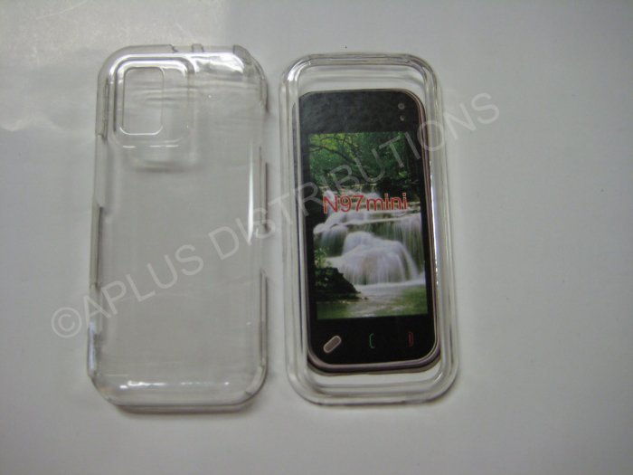 New Clear Transparent Hard Protective Cover For Nokia N97 Mini - (0059)