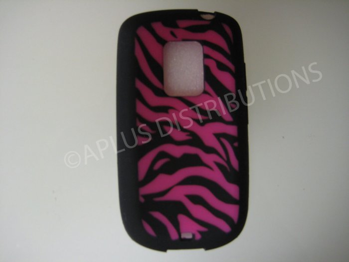 New Black Zebra Design Silicone Skin Case For HTC Hero Cdma - (0005)
