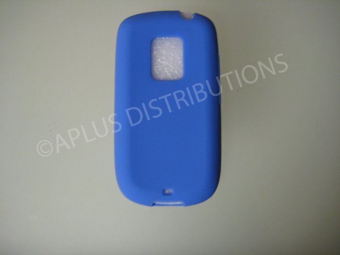 New Blue Solid Color Silicone Skin Case For HTC Hero Cdma - (0010)