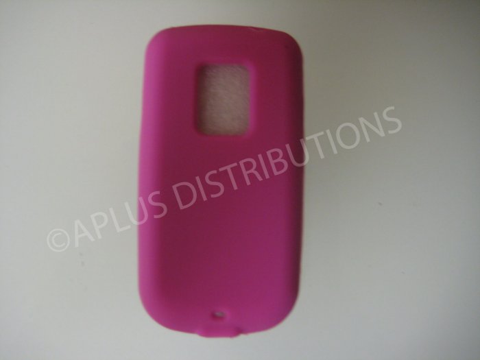 New Hot Pink Solid Color Silicone Skin Case For HTC Hero Cdma - (0009)