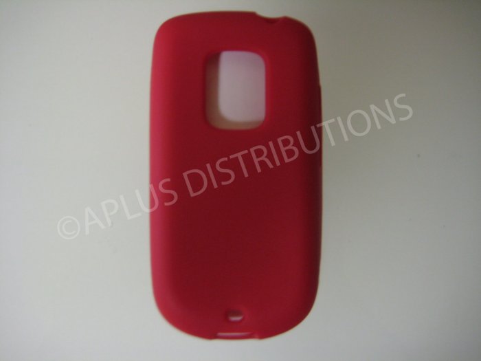 New Red Solid Color Silicone Skin Case For HTC Hero Cdma - (0008)
