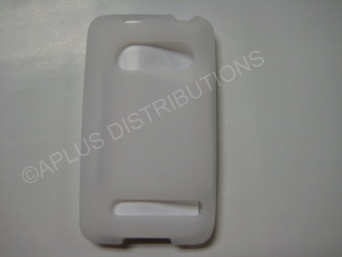 New Clear Solid Color Silicone Skin Case For HTC Evo 4G - (0007)