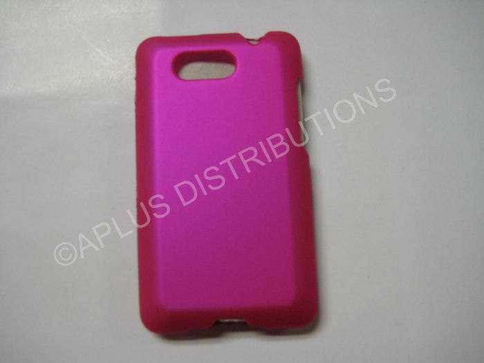 New Hot Pink Rubberized Hard Protective Cover For HTC Aria - (0055)