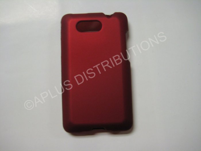 New Red Rubberized Hard Protective Cover For HTC Aria - (0054)