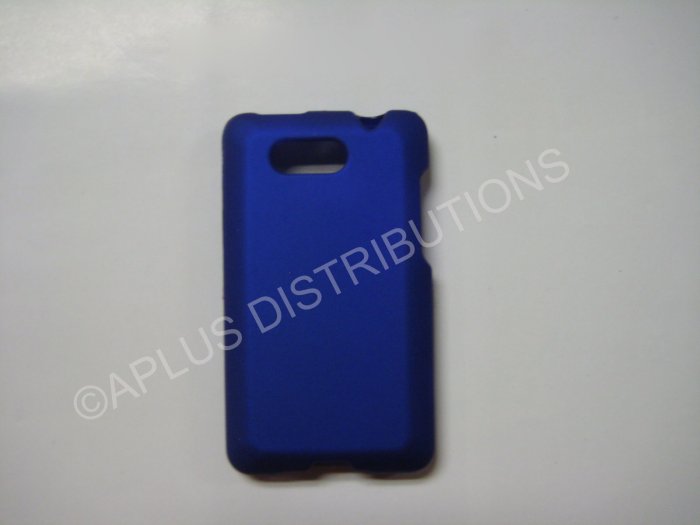 New Blue Rubberized Hard Protective Cover For HTC Aria - (0053)