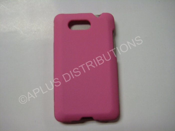 New Light Pink Rubberized Hard Protective Cover For HTC Aria - (0056)