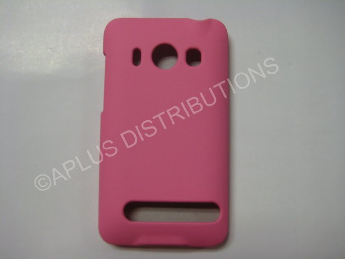 New Light Pink Rubberized Hard Protective Cover For HTC Evo 4G - (0056)