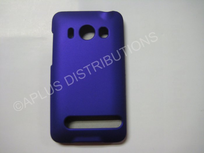 New Purple Rubberized Hard Protective Cover For HTC Evo 4G - (0057)