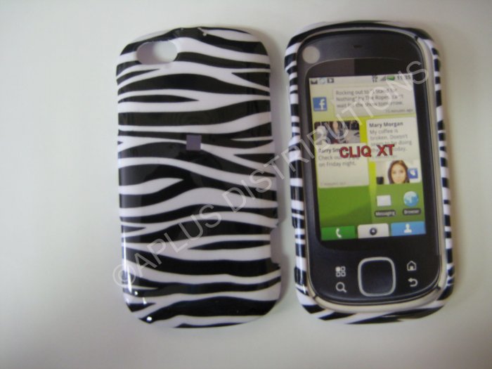 New Black Zebra Design Hard Protective Cover For Motorola Cliq XT MB501 - (0001)