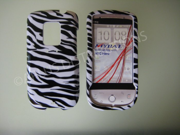 New Black Zebra Design Hard Protective Cover For HTC Hero Cdma - (0001)