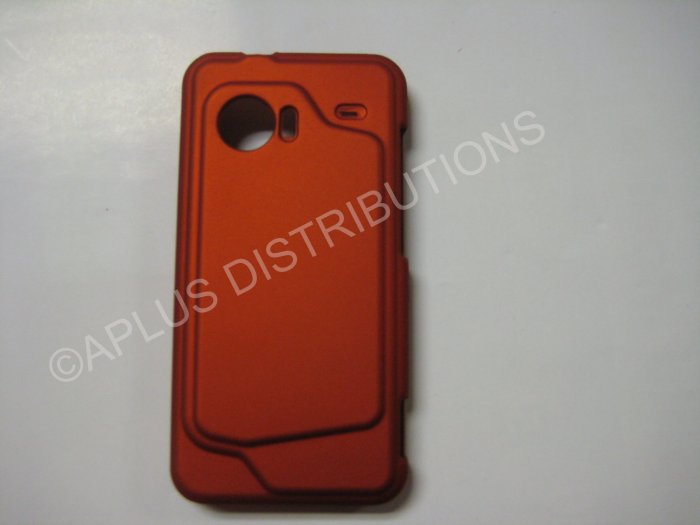 New Burt Orange Rubberized Hard Protective Cover For HTC Droid Incredible - (0058)
