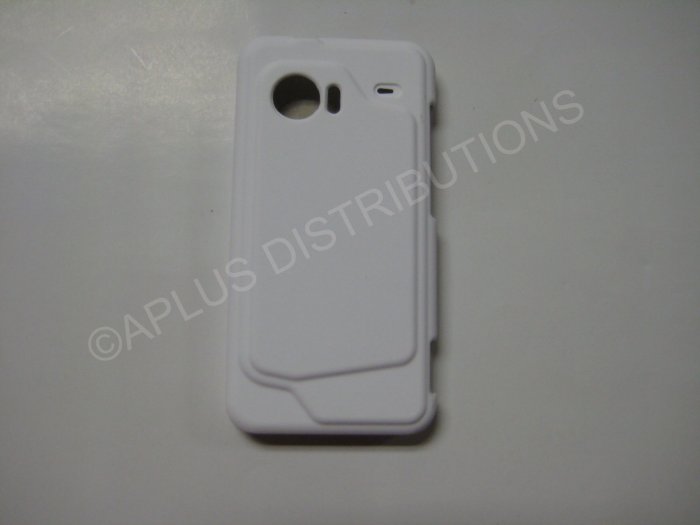 New White Rubberized Hard Protective Cover For HTC Droid Incredible - (0052)