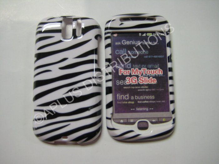 New Black Zebra Design Hard Protective Cover For HTC My Touch Slide 3G - (0001)