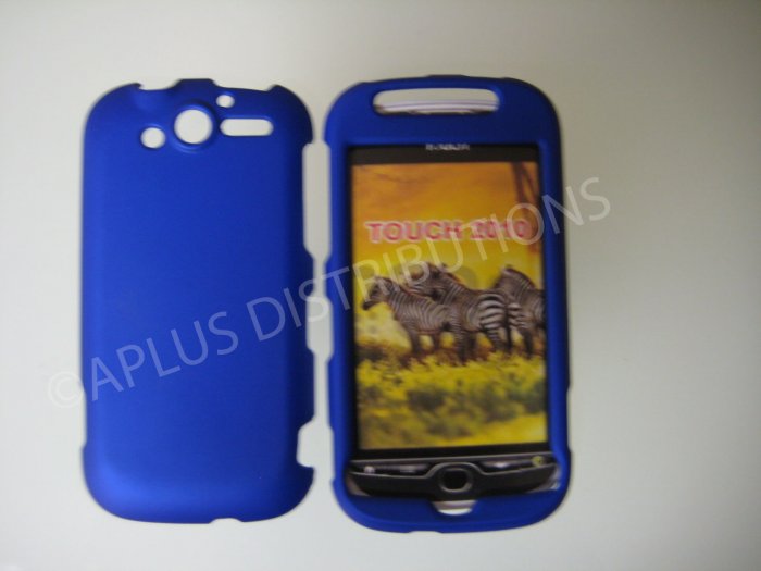 New Blue Rubberized Hard Protective Cover For HTC My Touch 4G - (0053)