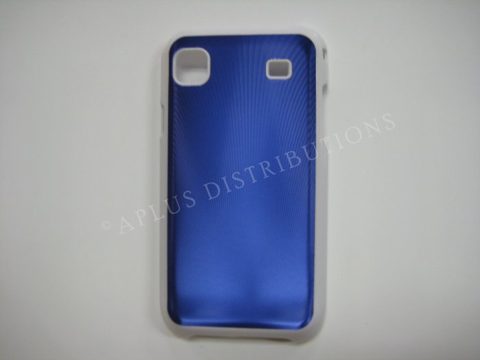 New Blue Vinyl Pattern Hard Protective Cover For iPhone 4 - (0077)
