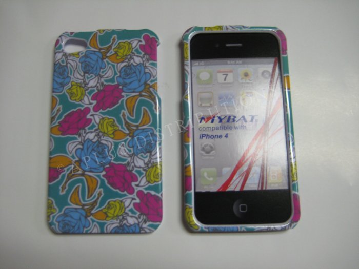 New Red Roses Design Hard Protective Cover For iPhone 4 - (0131)