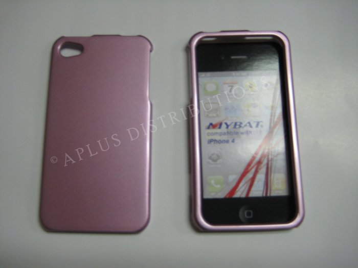 New Light Pink Solid Color Design Hard Protective Cover For iPhone 4 - (0132)
