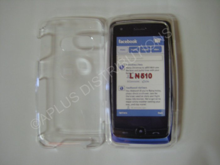 New Clear Transparent Design Hard Protective Cover For LG Rumor Touch LN510 - (0059)