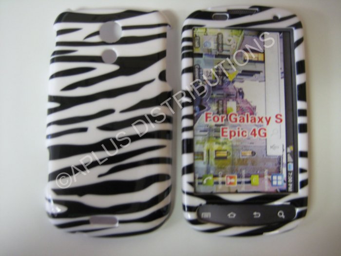 New Black Zebra Design Hard Protective Cover For Samsung Epic 4G - (0001)