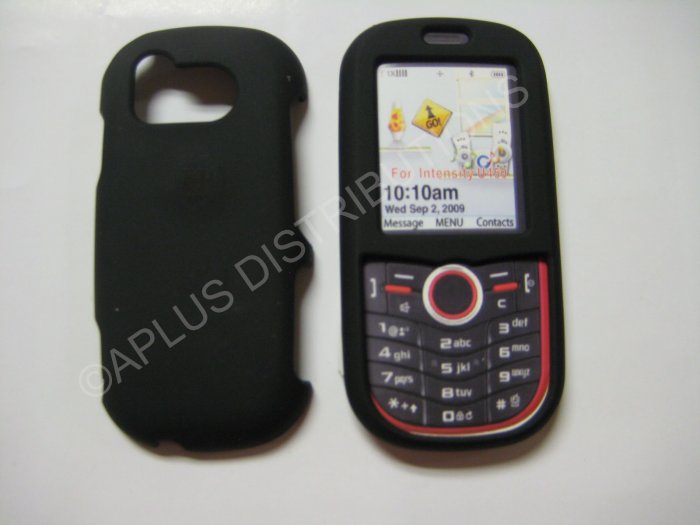 New Black Rubberized Hard Protective Cover For Samsung Intensity U450 - (0051)