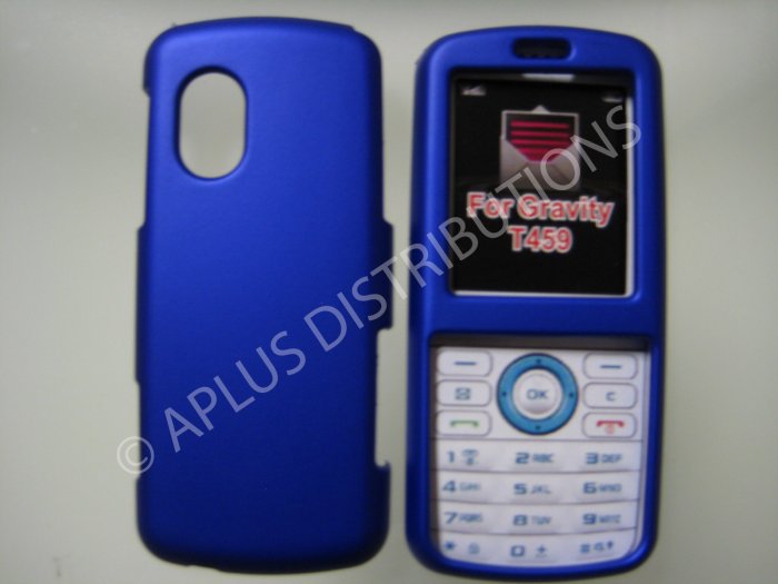 New Blue Rubberized Hard Protective Cover For Samsung Gravity T459 - (0053)