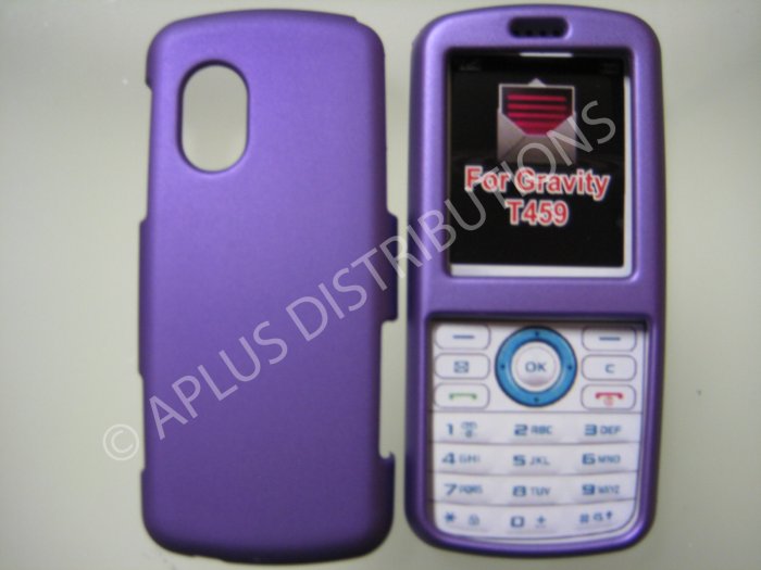 New Purple Rubberized Hard Protective Cover For Samsung Gravity T459 - (0057)