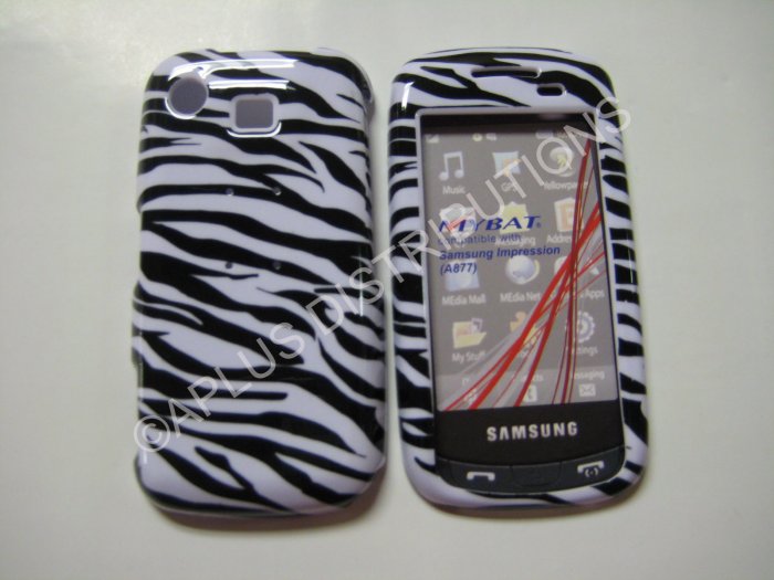 New Black Zebra Design Hard Protective Cover For Samsung Impression A877 - (0001)
