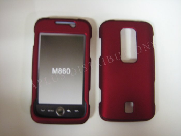 New Red Rubberized Design Hard Protective Cover For Huawei Ascend M860 - (0054)