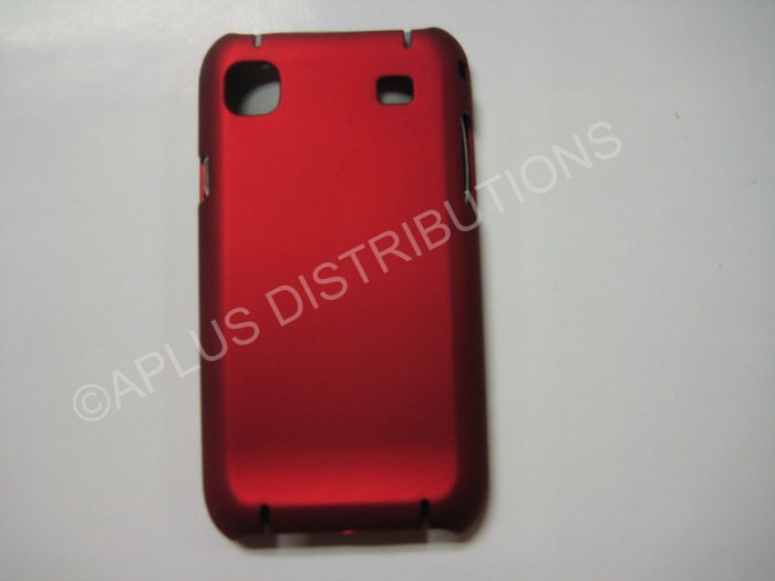 New Red Rubberized Hard Protective Cover For Samsung Galaxy S I9000 - (0054)