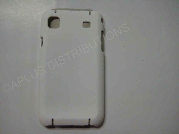 New White Rubberized Hard Protective Cover For Samsung Galaxy S I9000 - (0052)