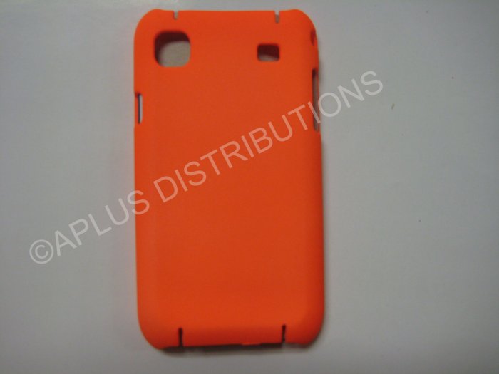 New Orange Rubberized Hard Protective Cover For Samsung Galaxy S I9000 - (0069)
